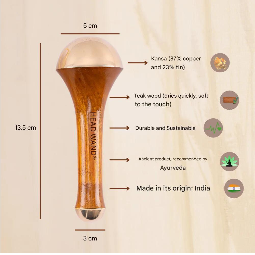 Kansa Wand 2-in-1 (Face & Foot Detox Massager)